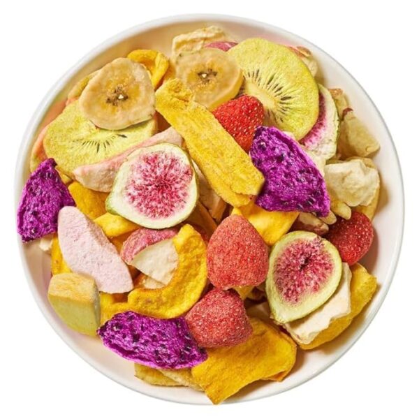 9 types freeze-dried fruit crisps mix,Instant dried vegetables and fruits chips,okra, dragon fruit Mushroom Crispy Chips，Strawberry Banana Red Date Fig jackfruit kiwifruit mango (1 bag)