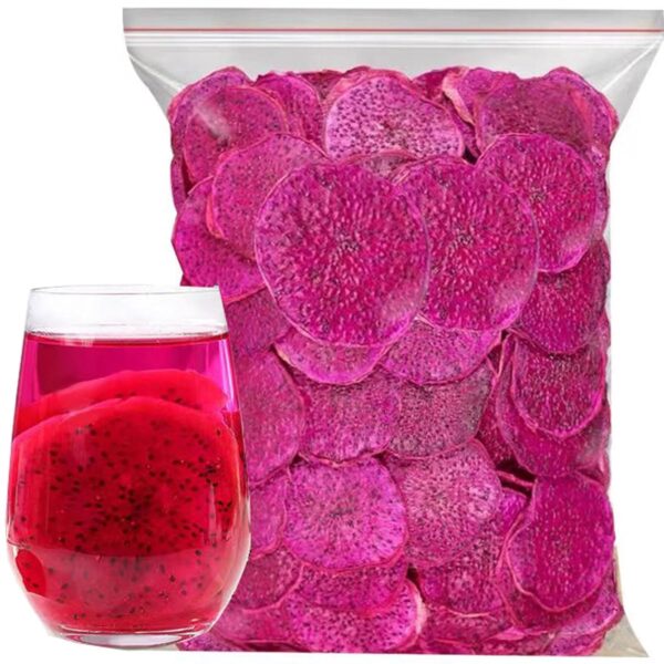 Dried Dragon Fruit Chips 7.05 oz Dried Snacks Pitaya Fruit Chips From Red Dragon 200g