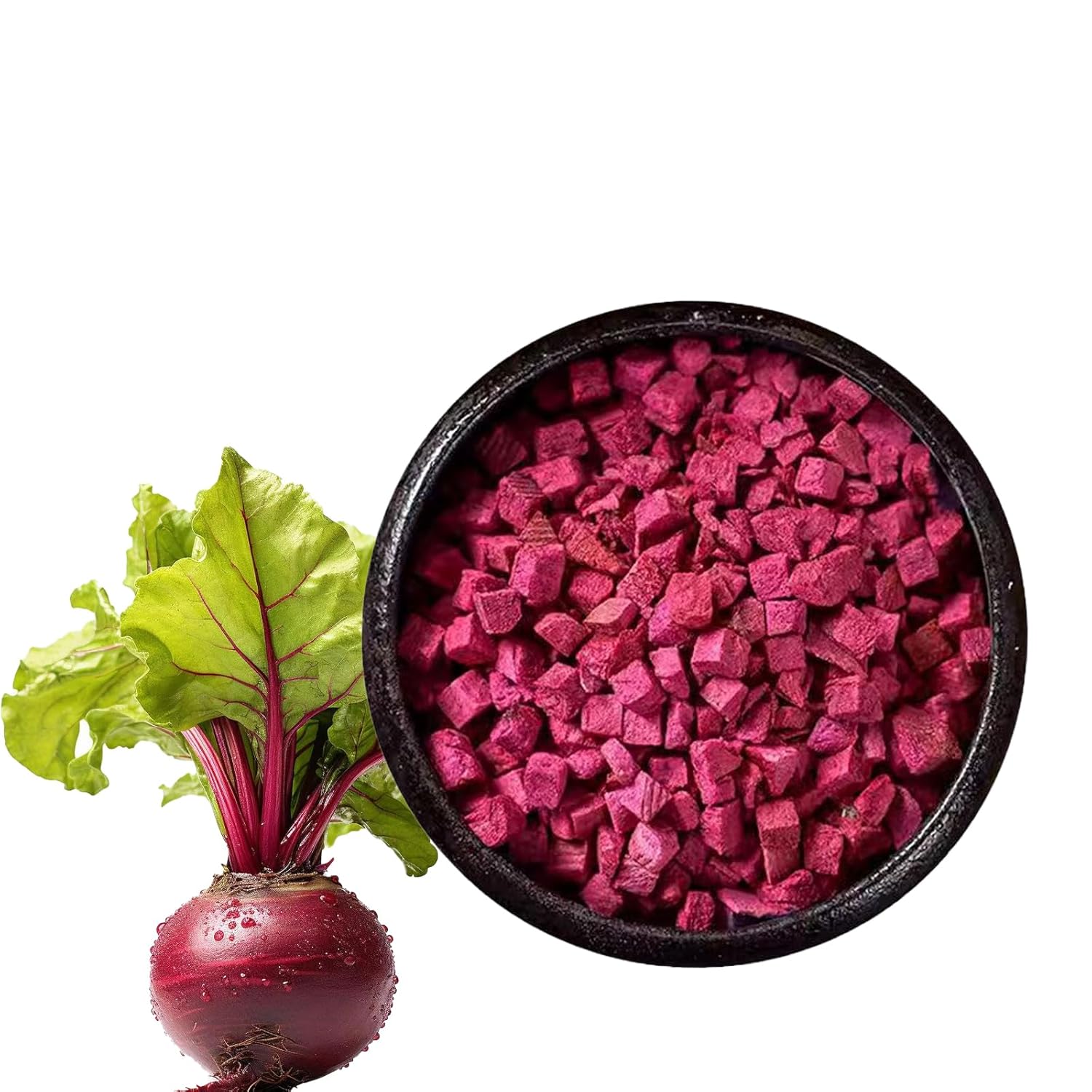 Freeze-dried beetroot 4.23oz. fruit and vegetable crisps, dehydrated vegetables, vegetable snacks, salads, porridge, milk tea, baking decoration materials