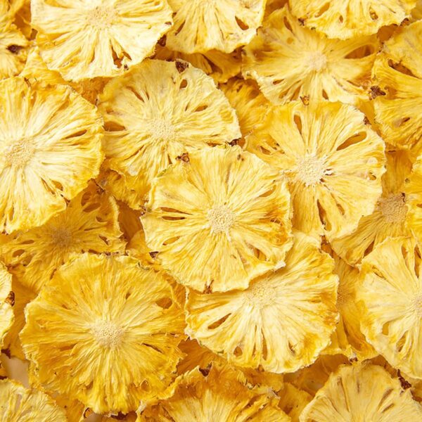 Dried Pineapple Slices, Dehydrated Pineapple Slices for Cocktail Garnish Drinks Baking Fruit Tea, No Sugar Added No Sulphur, Edible Dry Pineapple Flowers, 100g/3.52oz (Pack of 2)